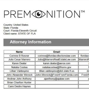 Premonition Big Data Analytics