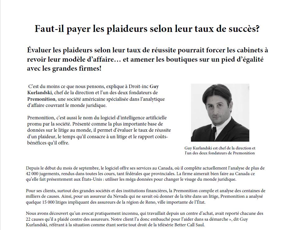 Should I pay the litigants according to their success rate? (French)