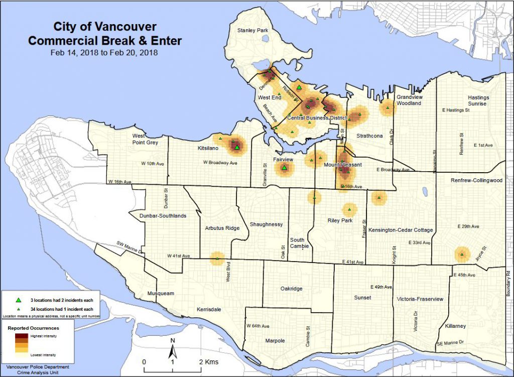 Vancouver heat map